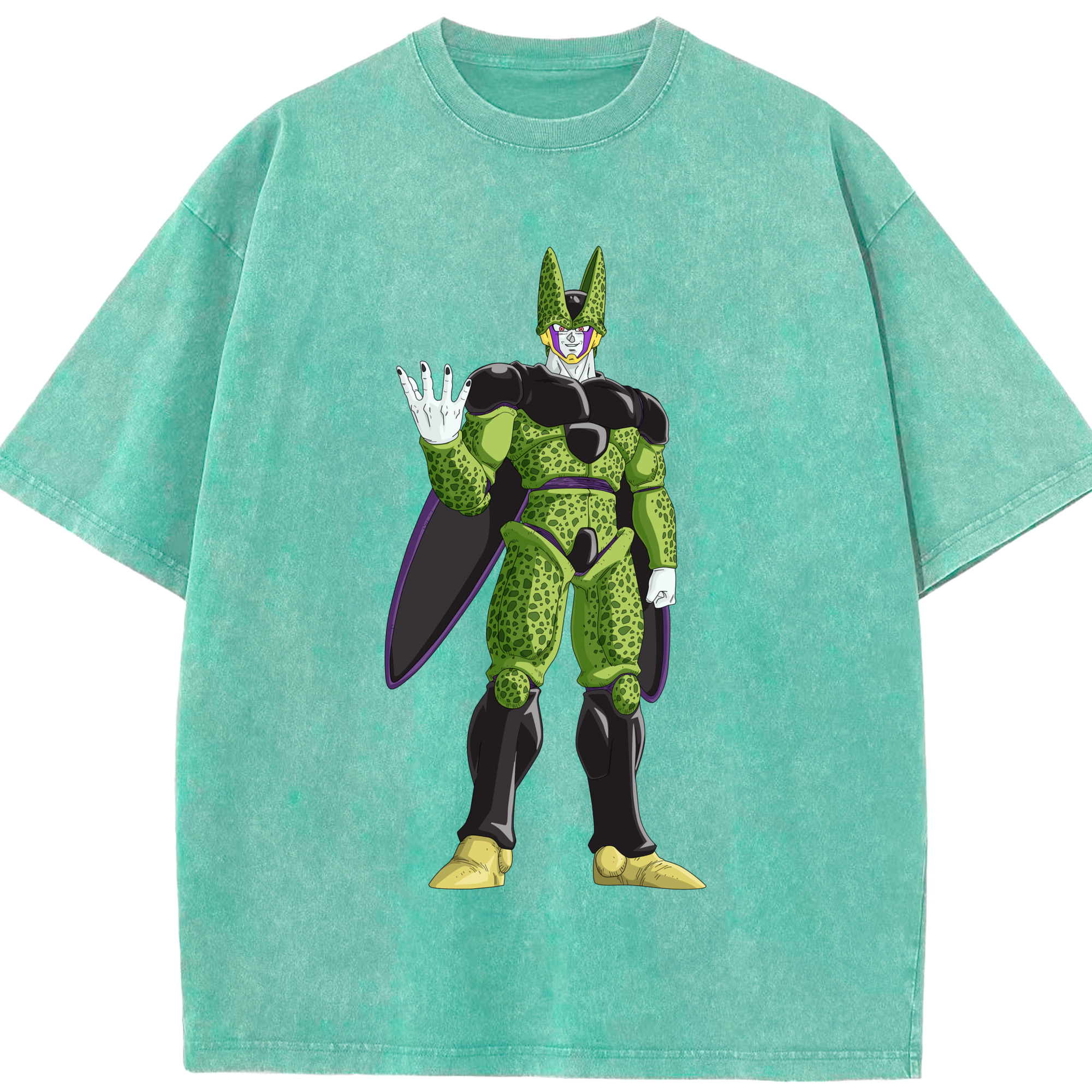 （画像用） ドラゴンボール セル DRAGON BALL Cell 綿100% ヴィンテージ風 半袖Tシャツ（フロントプリント）